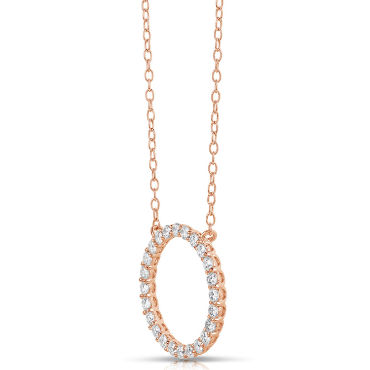 1/4 CT COLORLESS FLAWLESS CIRCLE SHAPED PENDANT