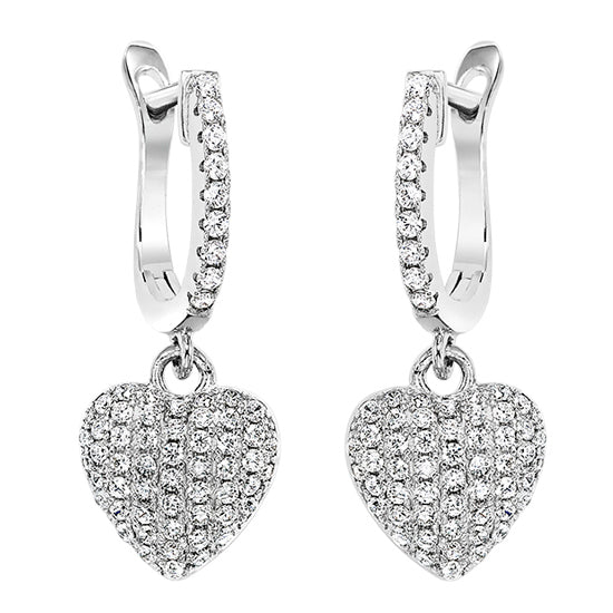 Silver Earrings White