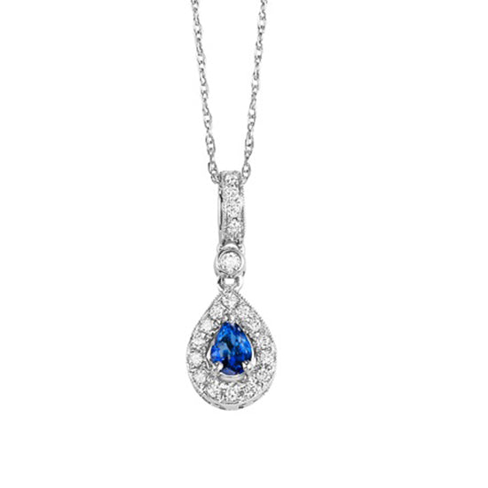 14K Sapphire Pendant (Matching Ring & Earrings Available)