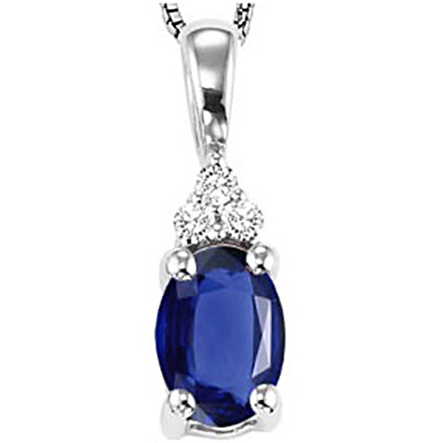 10K Birthstone Pendant - Sapphire - September