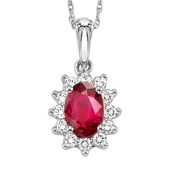 14K Ruby Pendant (Matching Ring & Earrings Available)