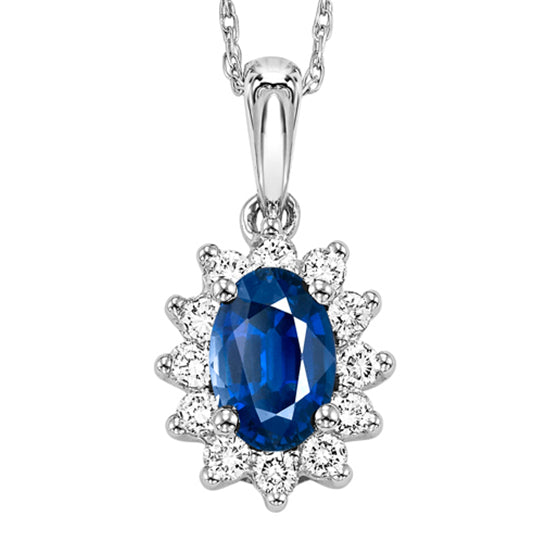 14K Sapphire Pendant (Matching Ring & Earrings Available)