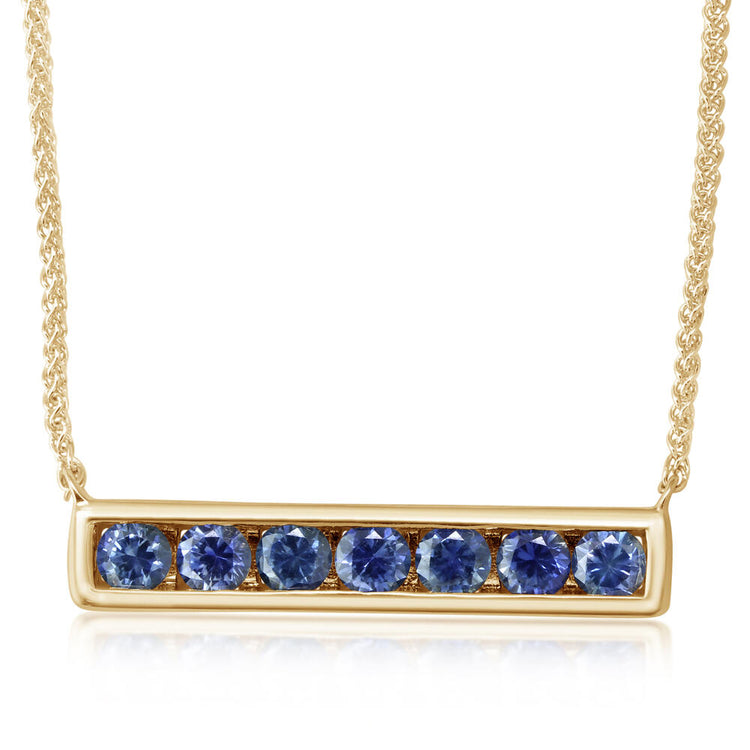 14K Yellow Gold Montana Sapphire Neckpiece