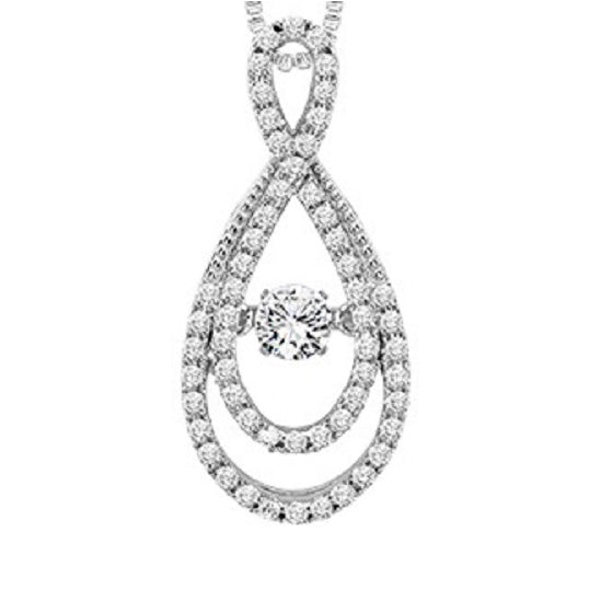 14K Diamond ROL Pendant 5/8 ctw