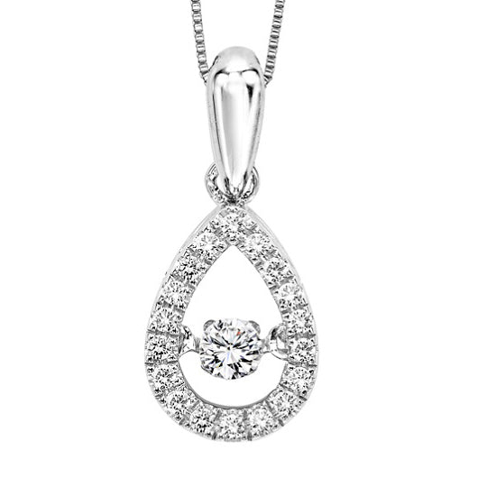 10K Diamond ROL Pendant 1/5 ctw