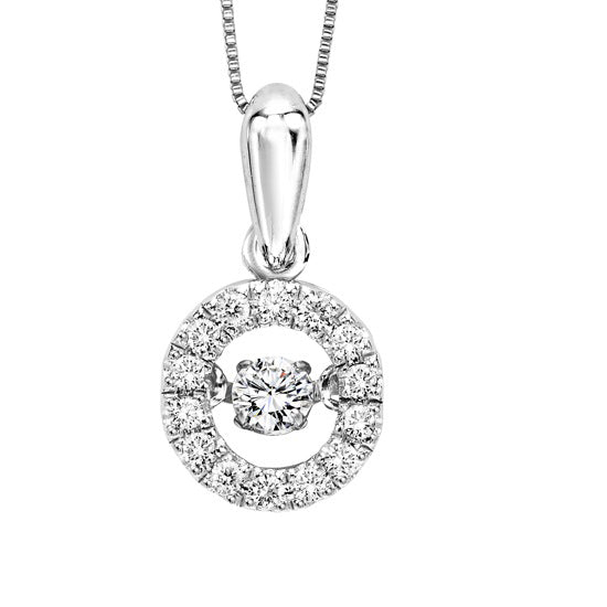 10K Diamond ROL Pendant 1/5 ctw