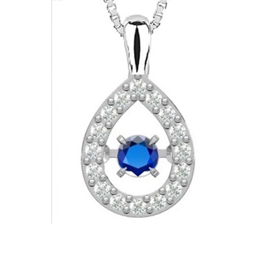 14K Sapphire & Diamond Rhythm Of Love Pendant