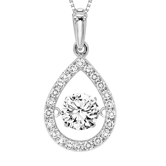 14K Diamond ROL Pendant 1 ctw ( 3/4 ct Center)