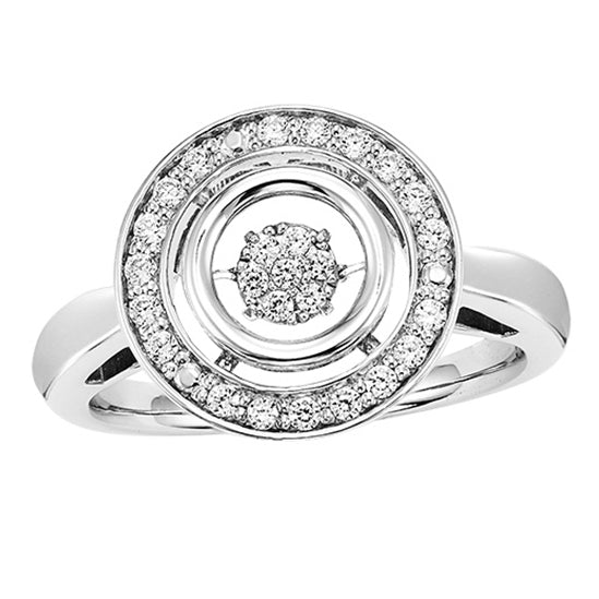 10K Diamond Rhythm Of Love Ring 1/4Ctw