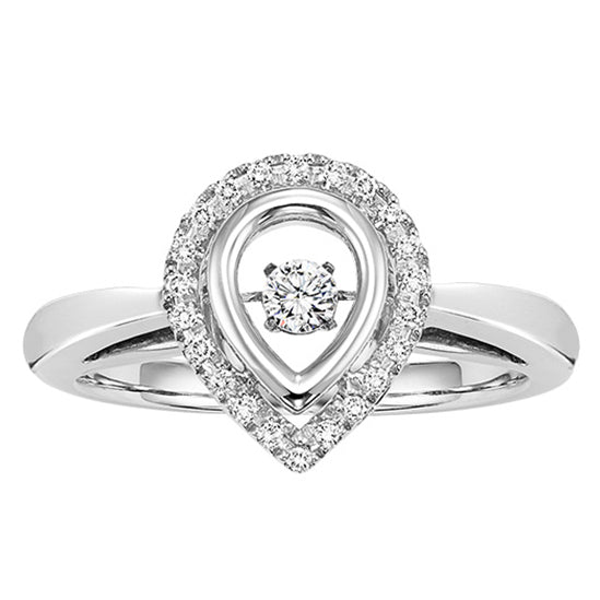 10K Diamond Rhythm Of Love Ring 1/5 ctw