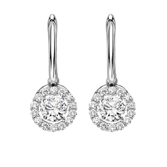 14K Diamond Rhythm of Love Earrings 2 ctw