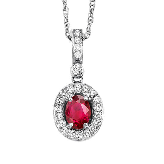 14K Ruby Pendant (Matching Ring & Earrings Available)