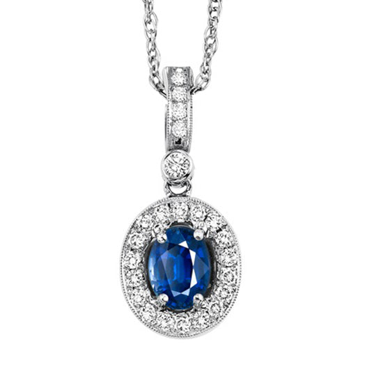 14K Sapphire Pendant (Matching Ring & Earrings Available)