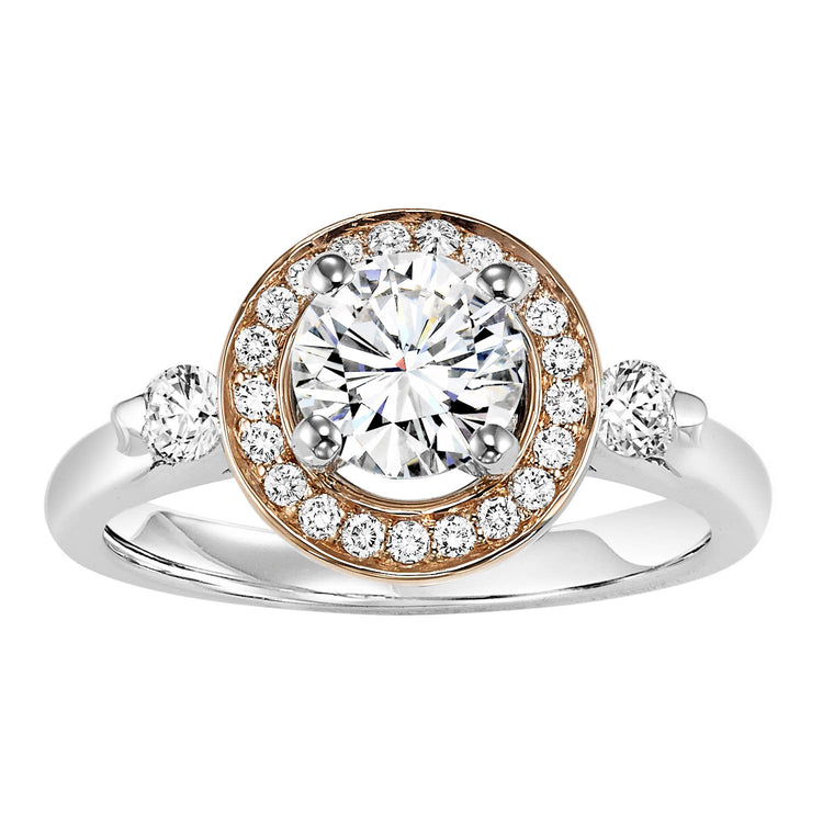 14K Diamond 1/3 ctw Engagement With 1 ct Center Diamond