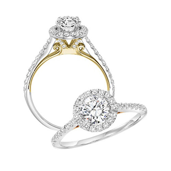 14K Diamond Engagement Ring 1 ctw ( 3/4 ct Center )