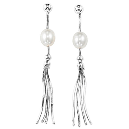 Silver F.W Paerl Earrings