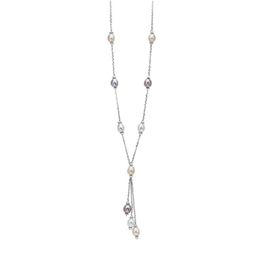 Silver F.W Paerl Necklace