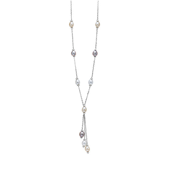 Silver F.W Paerl Necklace