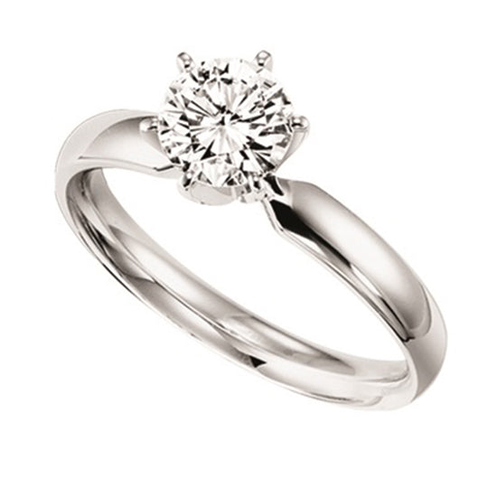 14K Round Solitaire Ring 1/2 ct