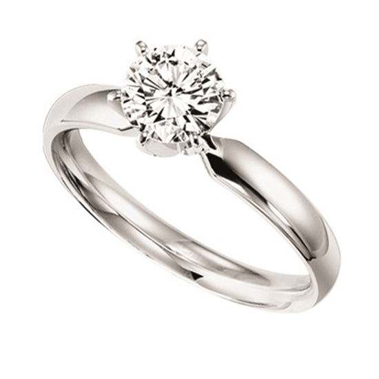 14K Round Solitaire Ring 1 ct