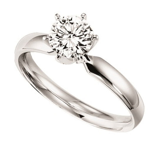 14K Round Solitaire Ring 1/4 ct