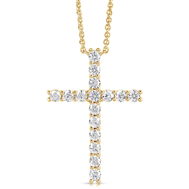 1 CT COLORLESS FLAWLESS CROSS PENDANT