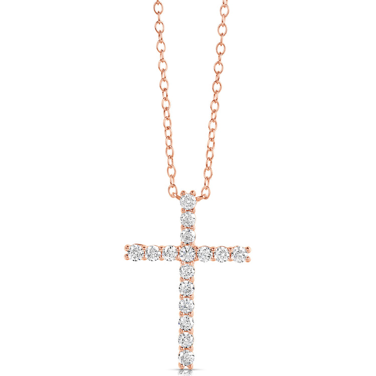 1/4 CT COLORLESS FLAWLESS CROSS PENDANT
