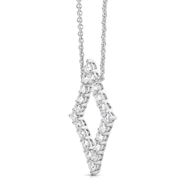 1 1/2 CT COLORLESS FLAWLESS DIAMOND SHAPED PENDANT