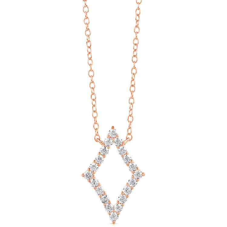 1/4 CT COLORLESS FLAWLESS DIAMOND SHAPED PENDANT