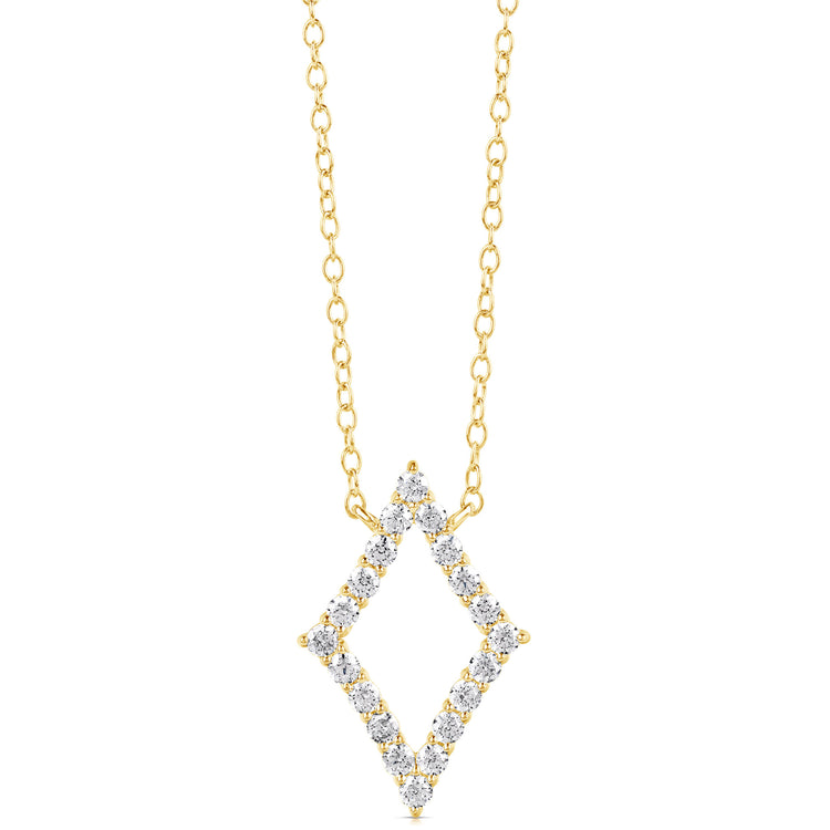 1/4 CT COLORLESS FLAWLESS DIAMOND SHAPED PENDANT