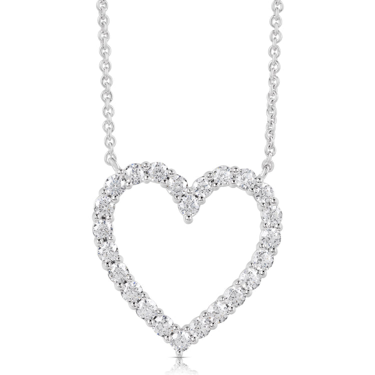 1 CT COLORLESS FLAWLESS HEART SHAPED PENDANT