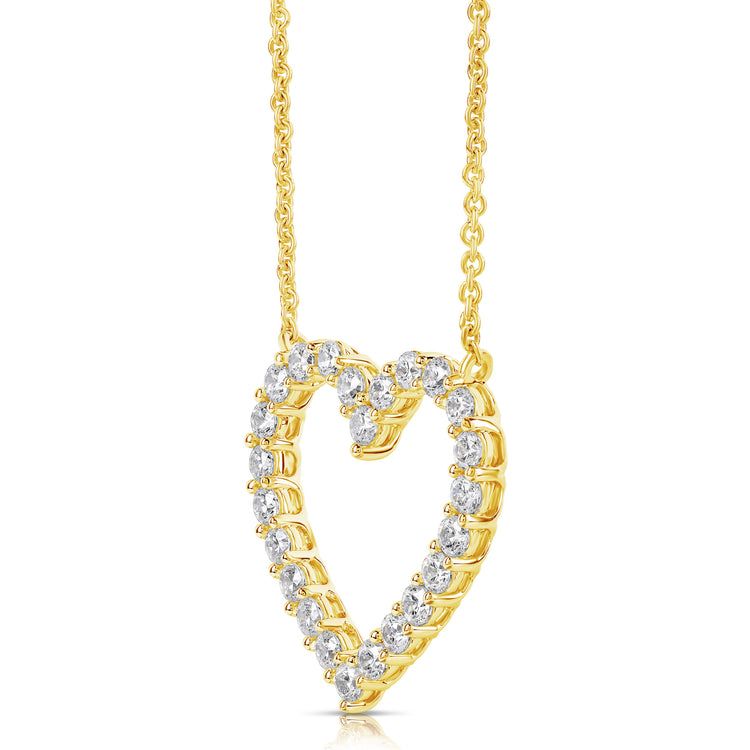 1 CT COLORLESS FLAWLESS HEART SHAPED PENDANT