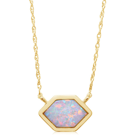 14K Yellow Gold Australian Opal Neckpiece