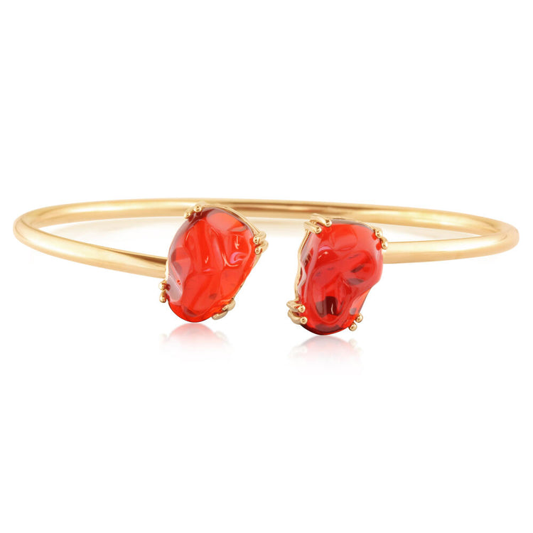 14K Rose Gold Mexican Fire Opal Bracelet