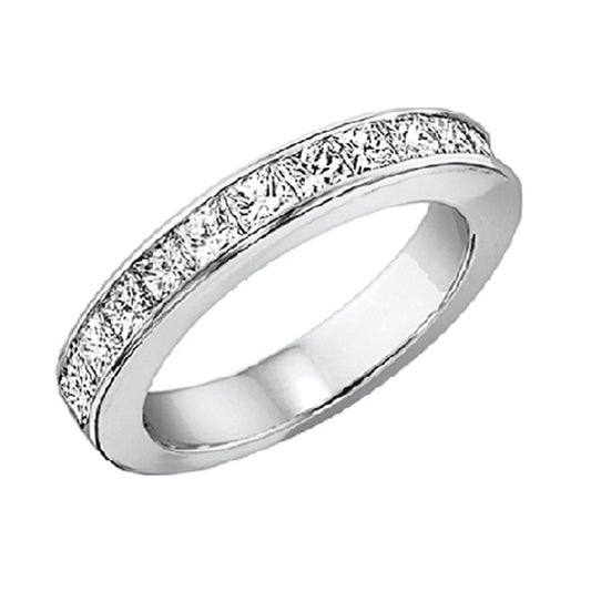 14K P/Cut Diamond Channel Set Band 1/4 ctw