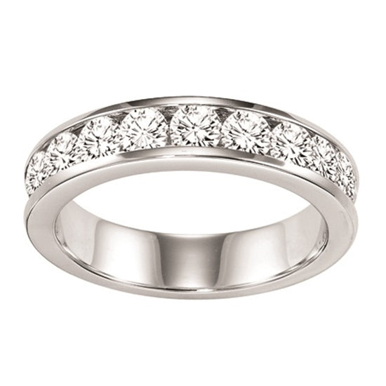 14K Round Diamond Channel Set Band 1/3 ctw