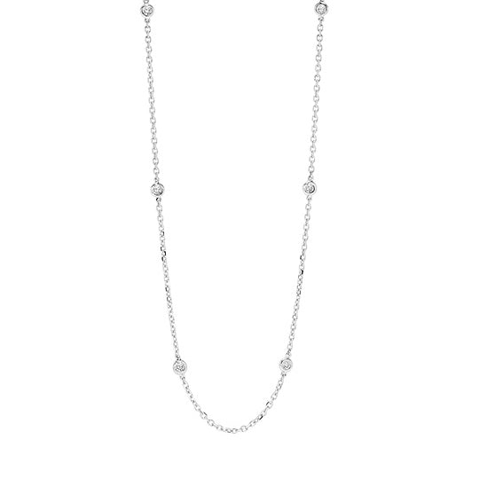 14K Diamond By the Yard Necklace 1/4 ctw