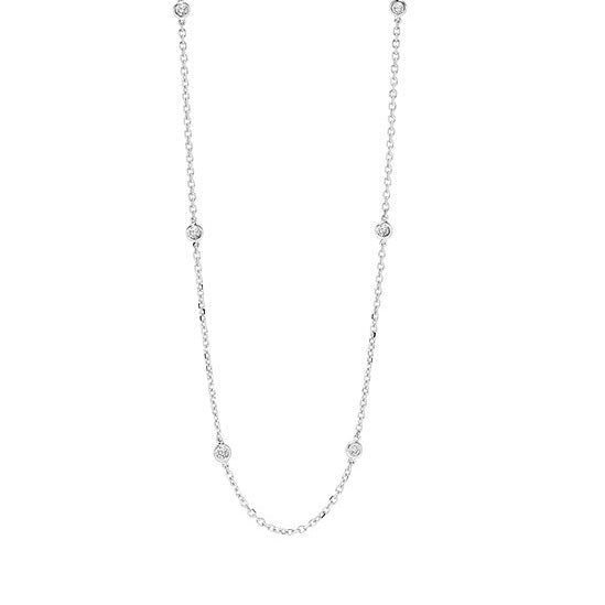 14K Diamond By the Yard Necklace 3/8 ctw