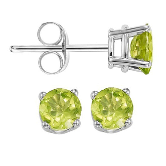 14K Color Studs 3 mm Rd - Peridot