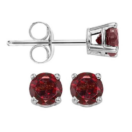 14K Color Studs 3 mm Rd - Garnet