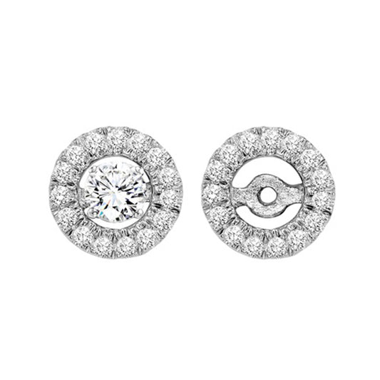 14K Diamond Round Jackets (for 1 ctw Studs) 1/4 ctw