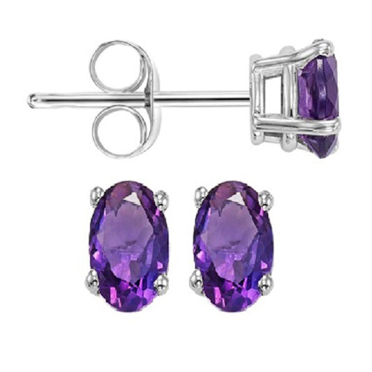 14K Color Studs 5X3 Ov - Amy