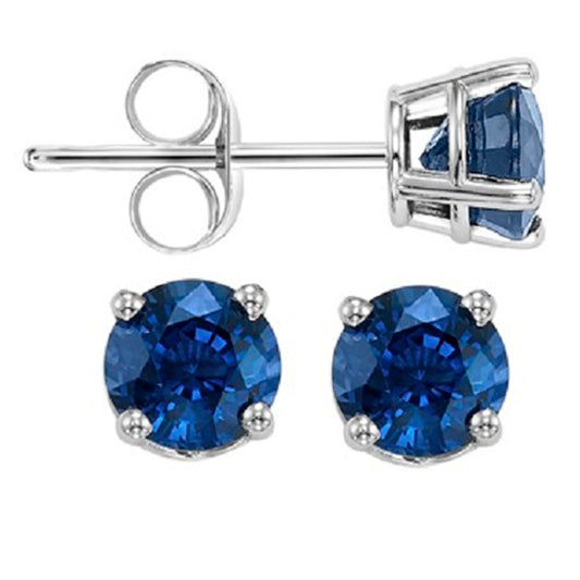 14K Color Studs 3 mm Rd - Sapphire