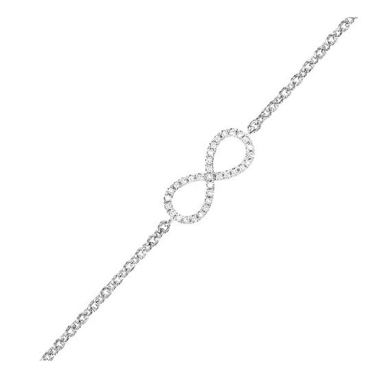 Silver Bracelet -Infinity 1/10 ctw