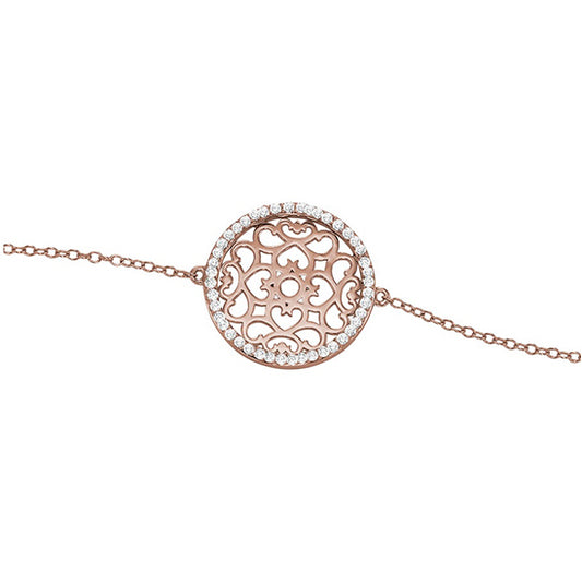 14K Rose Gold Diamond Bracelet 1/4 ctw