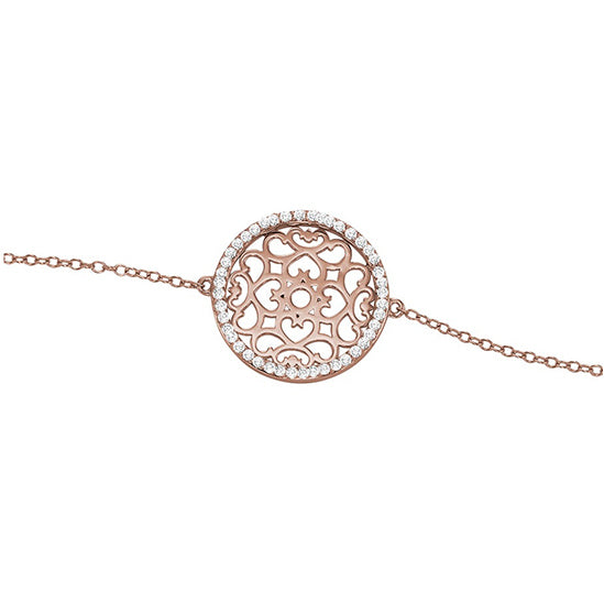 14K Rose Gold Diamond Bracelet 1/4 ctw