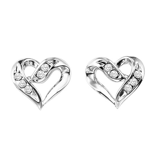 Silver Diamond Earrings