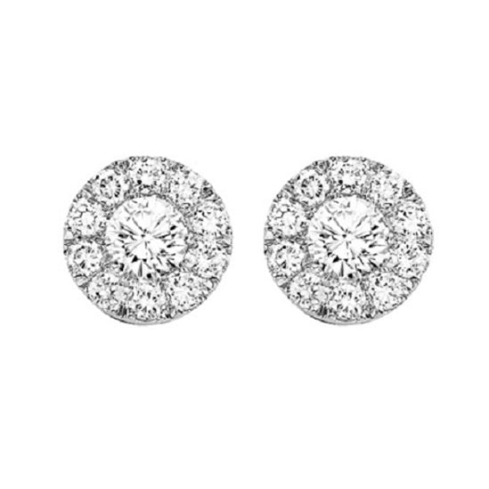 14K Diamond Sensation Earrings Round Shape 1/4 ctw