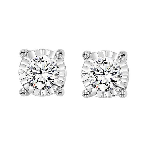 14K Diamond Studs 1/10 ctw