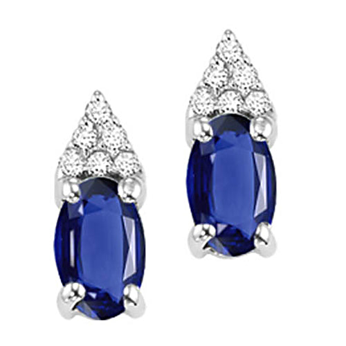 10K Birthstone Earrings - Sapphire - September